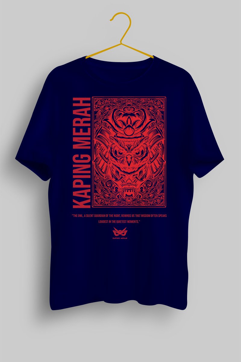 Warior Owl Kaping merah oversize