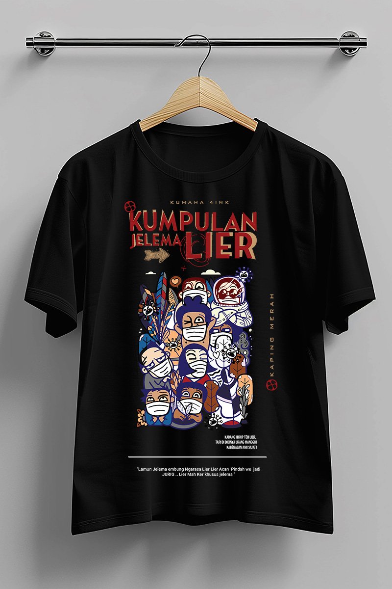 Kumpulan Jelema Lier Tshirt kaping merah